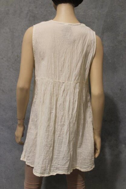 Sleeveless Pintuck Cotton Top A-Line Top (5 Colours) - Image 3