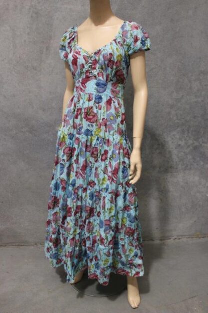 Lace Up Overdye Maxi Dress ALL ONE PRINT -PRETTY NEW BATCH/NEW IMPROVED ELASTIC FIT! - Image 4