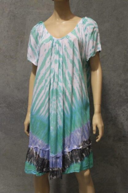 Rayon Capsleeve Tie Dye Dress