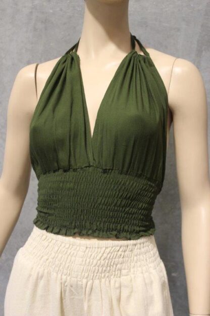 Halter Top Shirred Waistline
