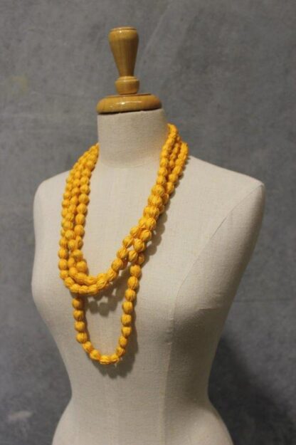 Pava Fabric Covered Bead Necklace (Sold as Singles) - Image 4