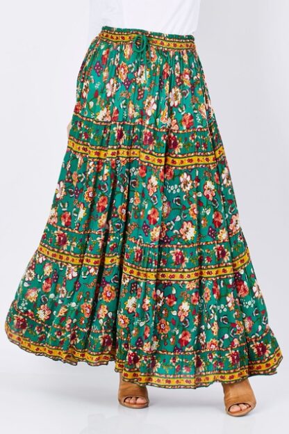 Crepe Tier Maxi Skirt w Bells FLORAL $22.50 - Image 8