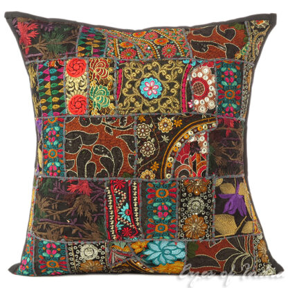 Patchwork Embroidered Cushion Cover 45 x 45 Regular Throw Size - Image 5