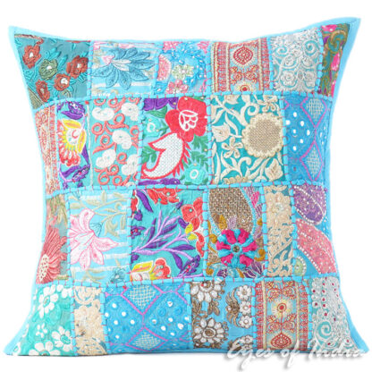 Patchwork Embroidered Cushion Cover 45 x 45 Regular Throw Size