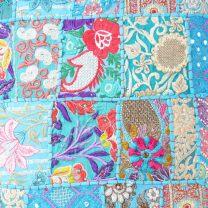Patchwork Embroidered Cushion Cover 45 x 45 Regular Throw Size - Image 3