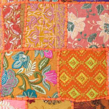 Patchwork Embroidered Cushion Cover 45 x 45 Regular Throw Size - Image 8