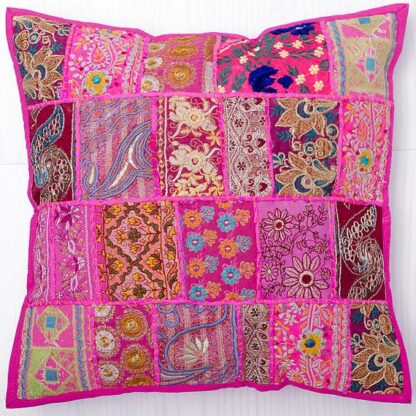 Patchwork Embroidered Cushion Cover 45 x 45 Regular Throw Size - Image 6