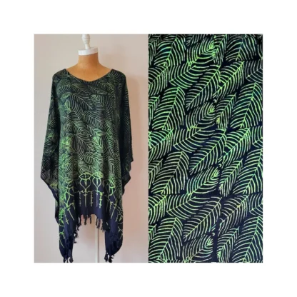 Sarong Print Holiday Poncho  SHORT- ASSORTED - Image 15