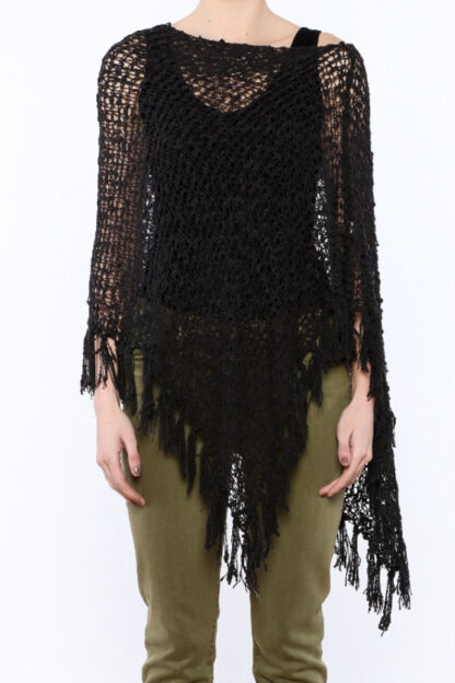 HOTSELLER! Tassel Knit Poncho - Image 4